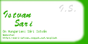 istvan sari business card
